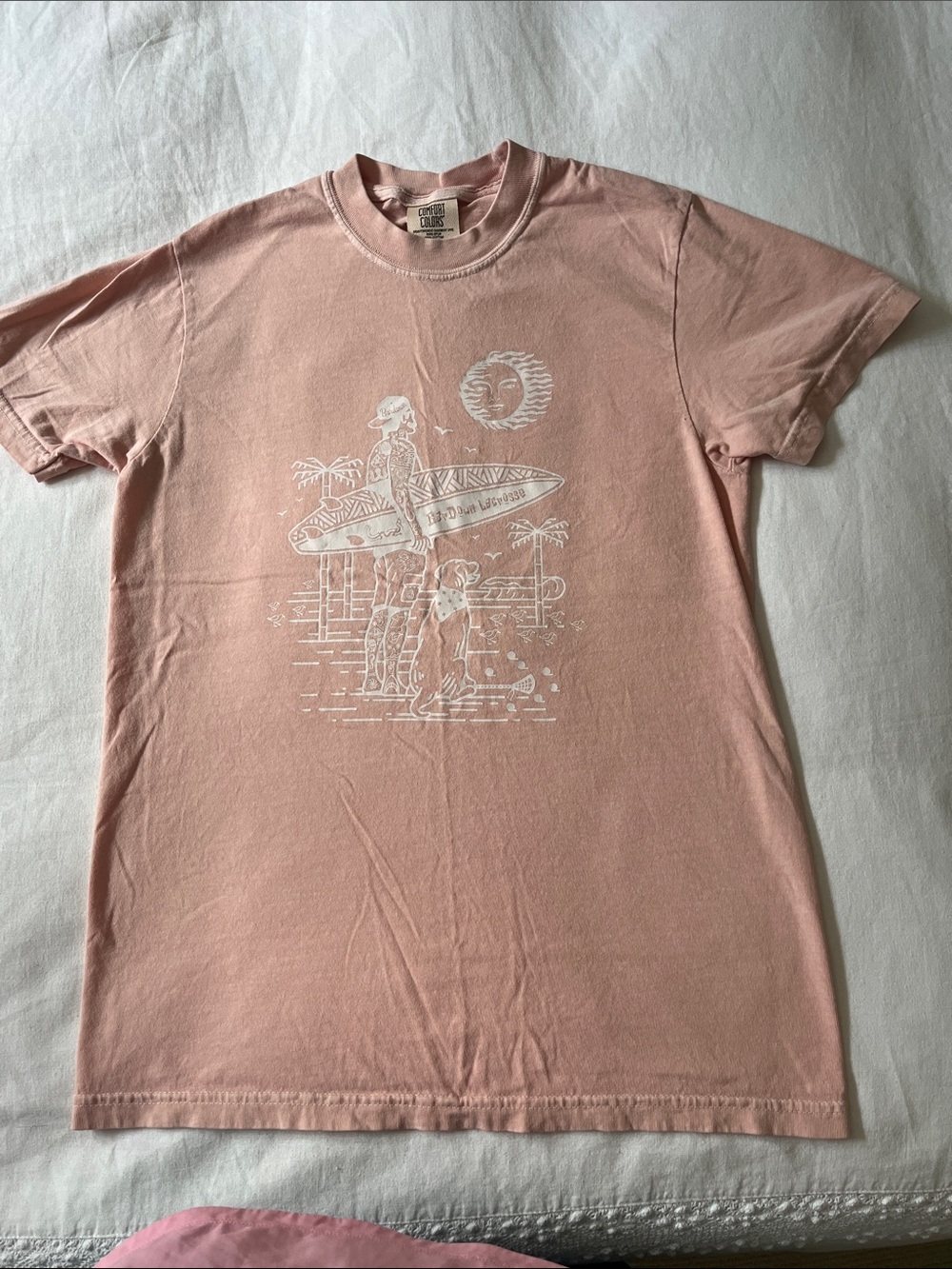 Bar Down Lacrosse Comfort Colors Cotton T-Shirt, Size Small